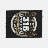 315 Pound Bench Press Club For Powerlifter Weightl Fleecedecke (Vorderseite (Horizontal))