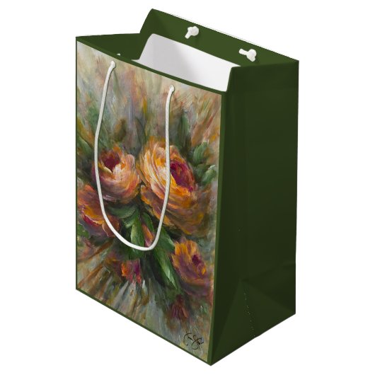 315 Rosen Mittlere Geschenktüte (Vorderseite Schrägansicht)