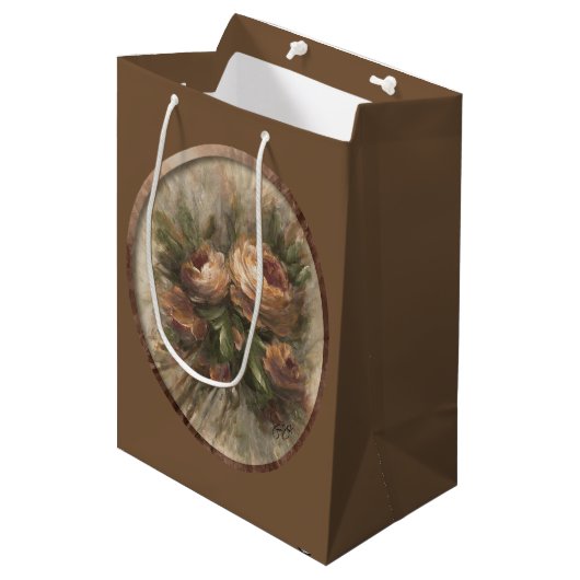 315 Rosen Op2 Mittlere Geschenktüte (Vorderseite Schrägansicht)