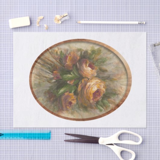 315 Rosen oval Seidenpapier (Handwerk)