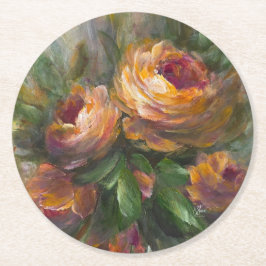 315 Rosen Runder Pappuntersetzer