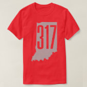 317 Area Code Indiana Indianapolis T-Shirt (Design vorne)