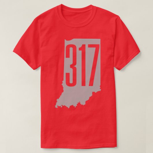 317 Area Code Indiana Indianapolis T-Shirt (Design vorne)