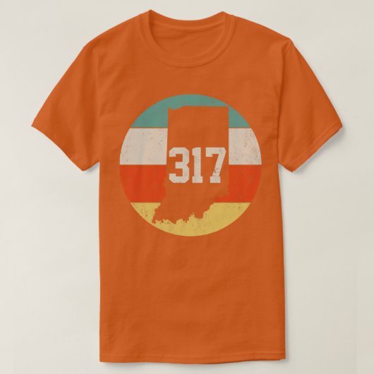 317 Area Code Indiana Retro Vintag T-Shirt (Design vorne)