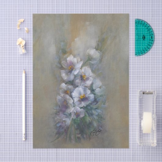 318 Purple white Seidenpapier (Handwerk)