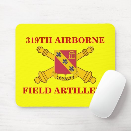 319TH IM FLUGZEUG FELD-ARTILLERIE MOUSEPAD (Mit Mouse)