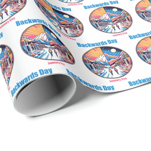 31.01. - Rückwärts Tag Geschenkpapier (Rolleneckpunkt)