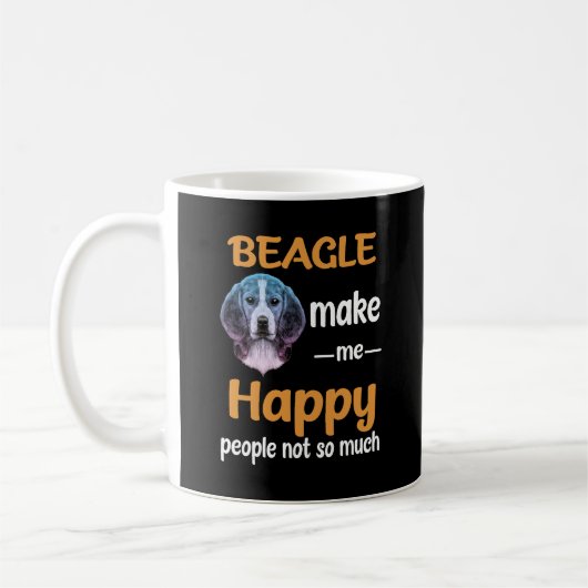 31 Beagle macht mich glücklich Kaffeetasse (Links)