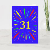 31. Birthday Explosion Card Karte (Vorderseite)