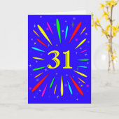31. Birthday Explosion Card Karte (Gelbe Blume)