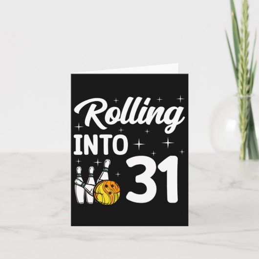 31. Bowling 31. Geburtstag Karte (Vorderseite)