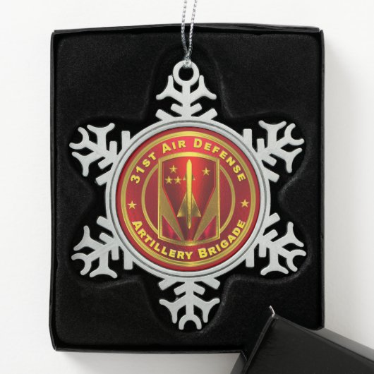31. Brigade der Luftwaffenartillerie Schneeflocken Zinn-Ornament (Box)