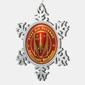 31. Brigade der Luftwaffenartillerie Schneeflocken Zinn-Ornament (Rechts)