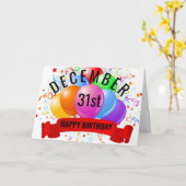 31. Dezember Geburtstag Karte (Gelbe Blume)