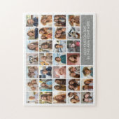 31 Foto-Collage-Raster - Textfeld - grau Puzzle (Vertikal)