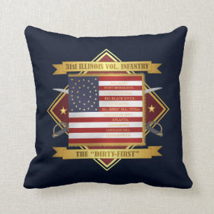 31. Freiwillige Infanterie Illinois Kissen