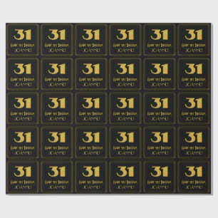 31. Geburtstag – Art Deco inspiriertes Aussehen "3 Geschenkpapier