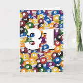 31. Geburtstag Billiard Balls Karte (Vorderseite)
