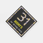 31. Geburtstag: Blumennummer, Individuelle Name, B Serviette (Ecke)