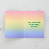 31. Geburtstag: Farbiger Regenbogen # 31, Individu Karte (Innenseite)