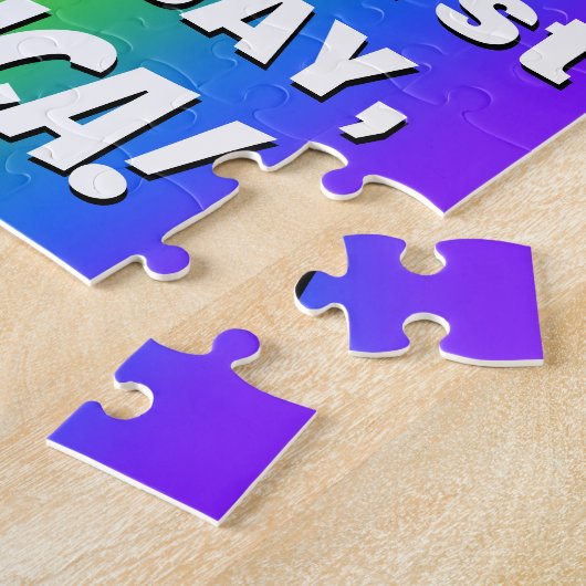 31. Geburtstag: Farbiges, lustiges Regenbogenmuste Puzzle (Seite)