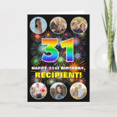 31. Geburtstag: Fun Rainbow #, Individuelle Name & Karte (Vorderseite)