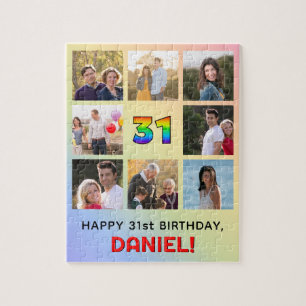 31. Geburtstag: Fun Rainbow #, Individuelle Name & Puzzle