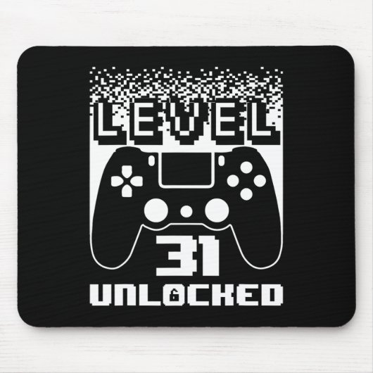 31. Geburtstag für Männer Stufe 31 Unverriegelter  Mousepad (Vorne)