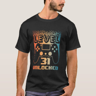 31. Geburtstag für Männer Stufe 31 Unverriegelter  T-Shirt