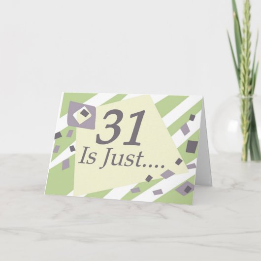 31. Geburtstag Karte (Vorderseite)