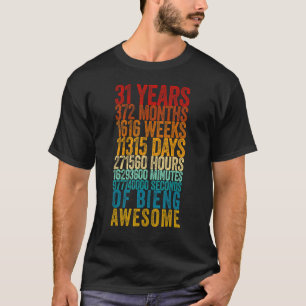 31. Geburtstag, Meter 31 Jahre alt T-Shirt