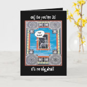 31. Geburtstag mit Skelett Reiten Karte (Gelbe Blume)