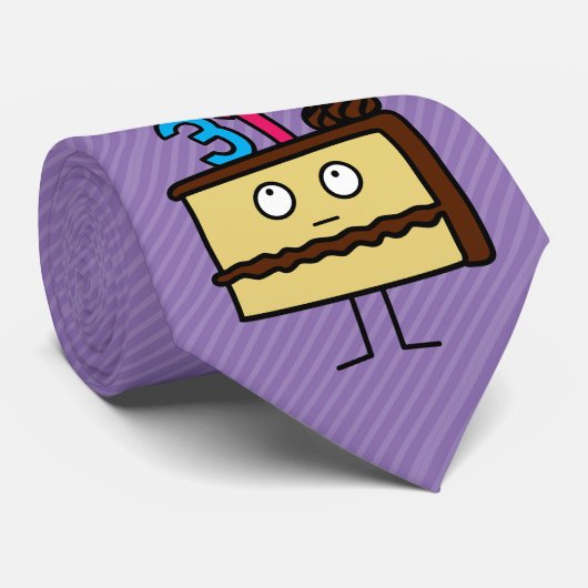 31. Geburtstags-Kuchen mit Kerzen Krawatte (Gerollt)