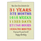 31. Geburtstags-Meilensteine (Vorne)