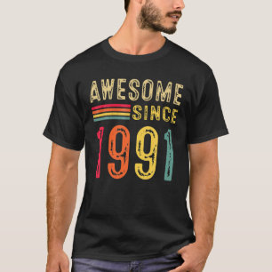 31 Geburtstagsdekorationen Männer Frauen 1991 Tag T-Shirt