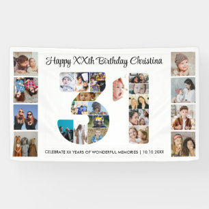 31. Geburtstagsfeier Nummer 31 Fotocollage Banner