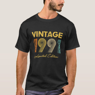 31. Geburtstagsgeschenk Idee Vintag 1991 Männer Fr T-Shirt