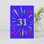 31. Geburtstagspartei Einladung Explosion (Stehend Vorderseite)