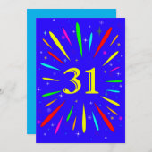 31. Geburtstagspartei Einladung Explosion (Vorne/Hinten)