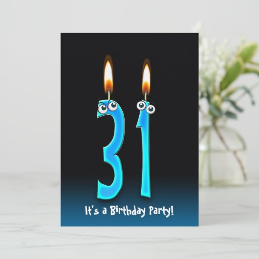 31. Geburtstagsparty Einladung (Stehend Vorderseite)