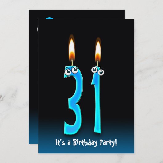 31. Geburtstagsparty Einladung (Vorne/Hinten)