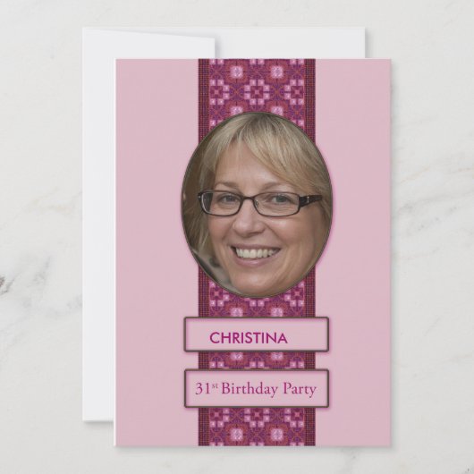 31. Geburtstagsparty Einladung Bild und Name (Vorderseite)