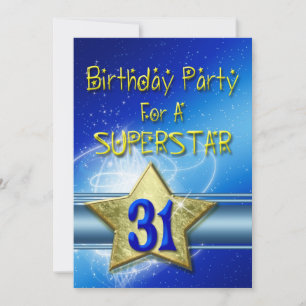 31. Geburtstagsparty Einladung für einen Superstar