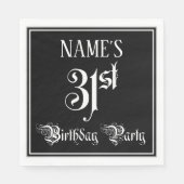 31. Geburtstagsparty — Extravagantes Script + Indi Serviette (Vorderseite)