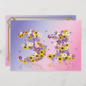 31. Geburtstagsparty mit Blumenbriefen Einladung (Vorne/Hinten)
