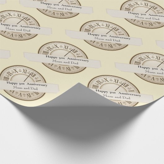 31. Hochzeitstag Geschenkpapier (Ecke)