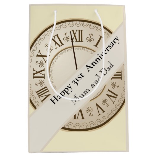 31. Hochzeitstag Mittlere Geschenktüte (Vorderseite)