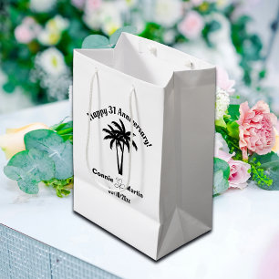 31. Hochzeitstag Palmwedel Mittlere Geschenktüte
