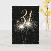 31. Hochzeitstag Sparkler Karte (Gelbe Blume)