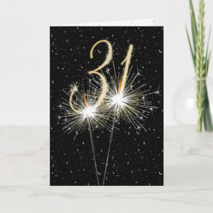 31. Hochzeitstag Sparkler Karte